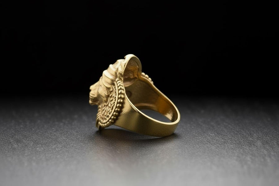 men's jewelry	silver signet ring	animal signet ring	animal silver ring	signet silver ring	men ring (etsy image id: 4409979706)