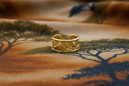 Sterling Silver Lion Signet Ring – Handmade Adjustable Design (etsy image id: 7399990321)
