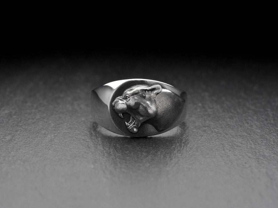 Signet ring	men ring	men jewelry	jewelry for men	Panther silver ring	Panther jewelry	wild cat jewelry	panther art	wild cat art	panther ring	panther	wild cat ring	hunter gift (etsy image id: 7400075087)