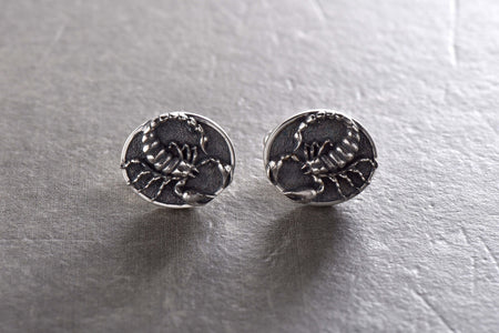 Sterling Silver Scorpion Cufflinks: Handmade Unusual Jewelry Gift (etsy image id: 7400786333)