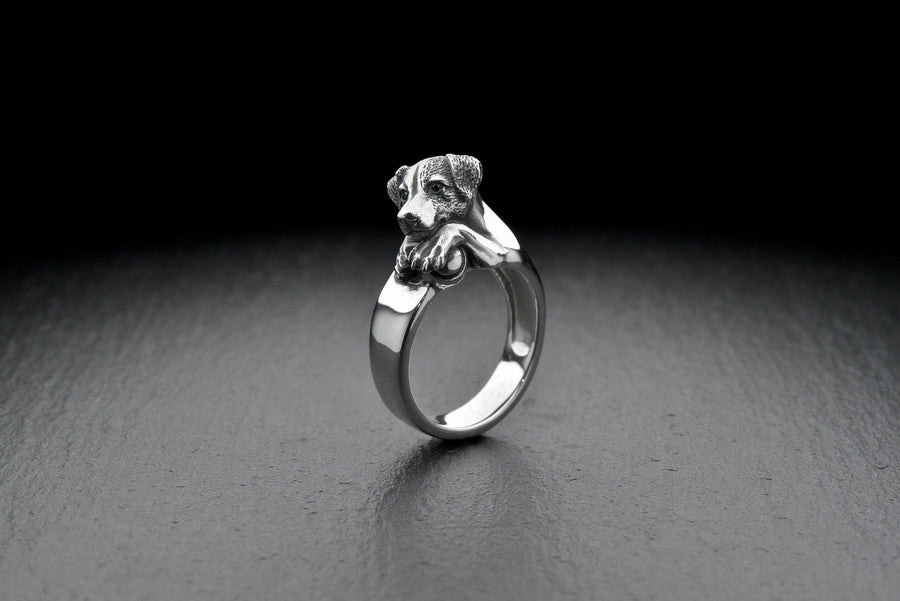 Sterling Silver Jack Russell Ring: Handmade Dog Lover Jewelry