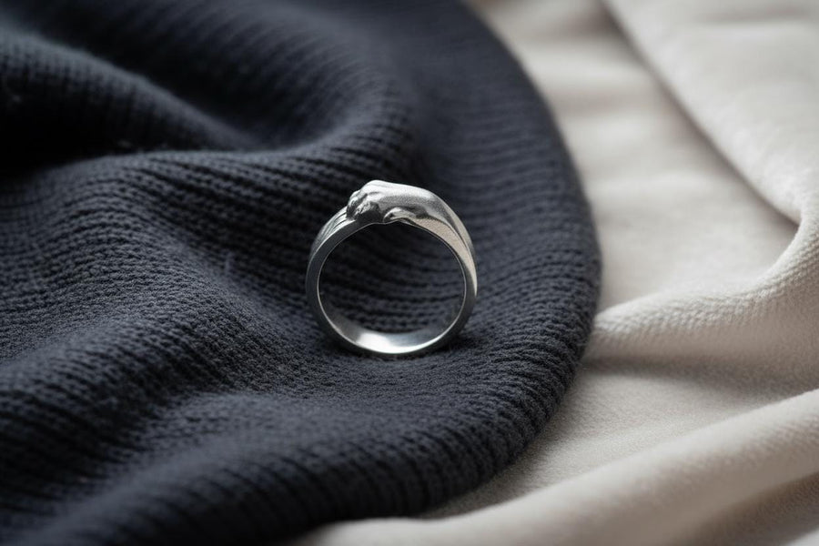Sterling Silver Cat Paw Ring – Minimalist Feline Jewelry (etsy image id: 7408480969)