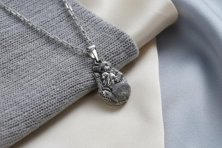 Mother Cat and Kitten Silver Pendant – Art Nouveau Sterling Silver Cat Jewelry | Symbol of Love and Protection Gift for Cat Lovers (etsy image id: 7409243787)