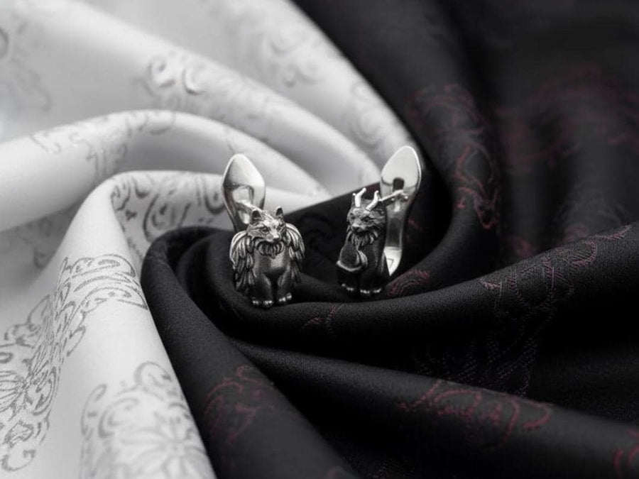 Sterling Silver Angel and Demon Cat Earrings, Gothic Kitten Jewelry (etsy image id: 7412043763)