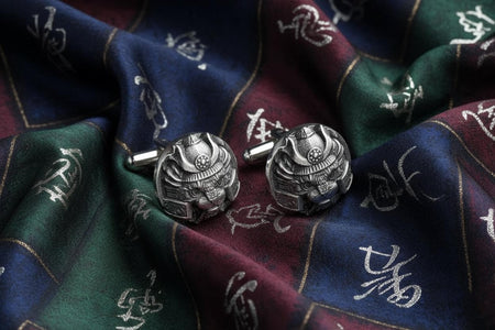 Samurai Cat Silver Cufflinks – Sterling Silver Warrior Cat Cufflinks | Japanese Feline Jewelry Gift for Him (etsy image id: 7412342331)