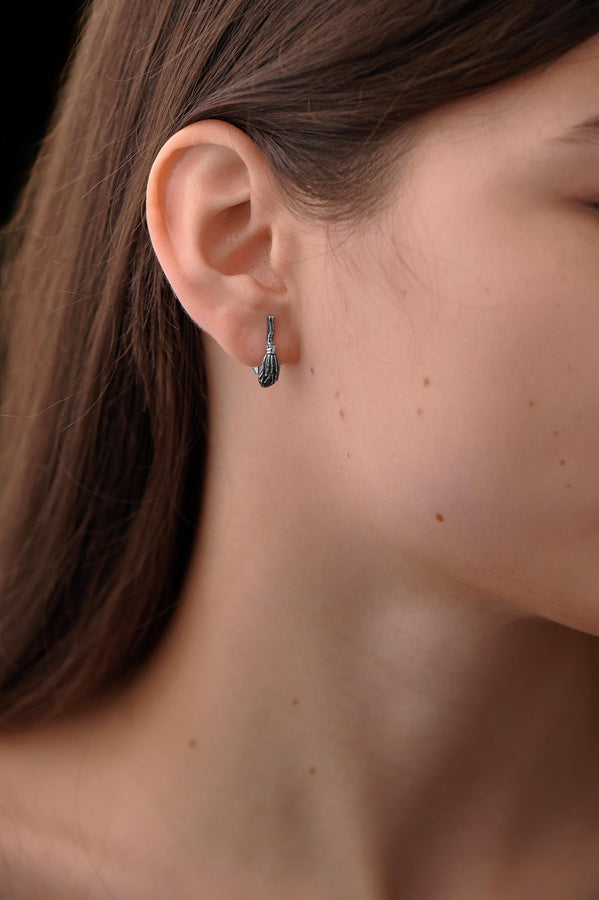 Sterling Silver Witch Earrings: Broom & Hat, Halloween Jewelry (etsy image id: 5483080132)