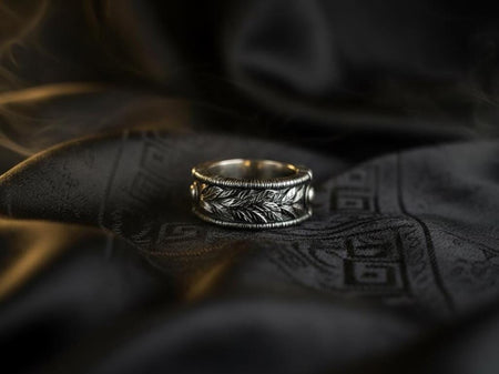Victorian Laurel Wreath Sterling Silver Ring • Botanical Leaf Band • Ancient Symbol Wedding Band • Detailed Silver Artisan Jewelry (etsy image id: 7415857532)