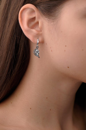 Sterling Silver Wolf Paw Dangle Earrings: Animal Lover Jewelry (etsy image id: 7416051127)