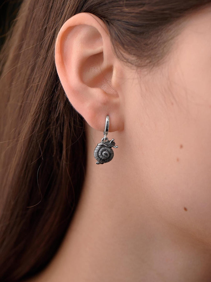 silver earrings	earrings	jewelry	gift	Sterling silver	animal earrings	animal jewelry	Snail Earrings	Snail (etsy image id: 7220137070)