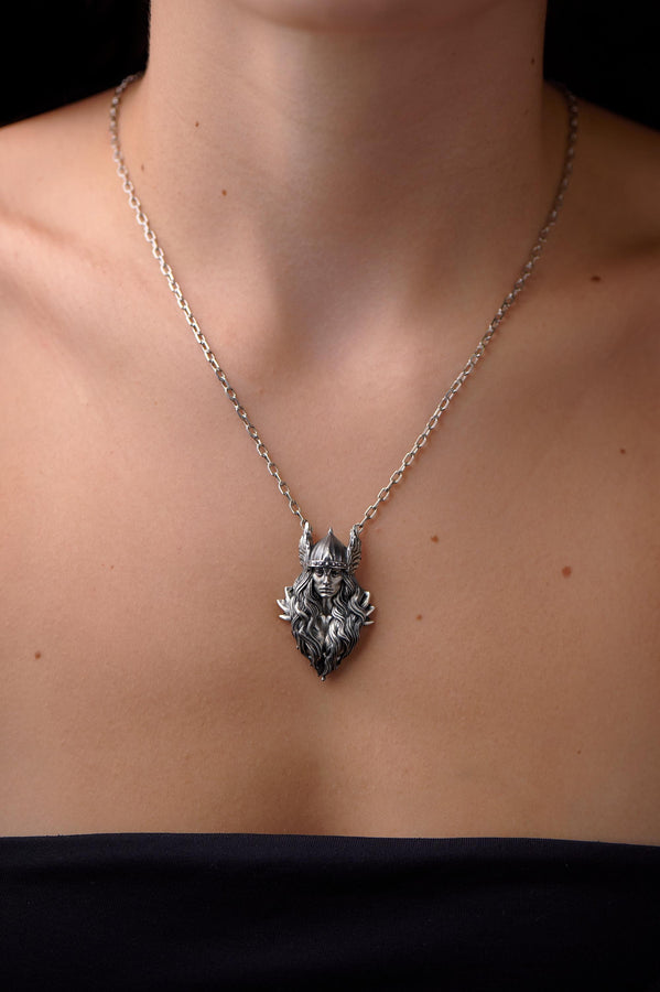 Sterling Silver Valkyrie Pendant: Norse Mythology Viking Jewelry (etsy image id: 4929866912)
