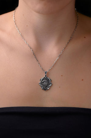 Gothic Raven Pendant Necklace: Sterling Silver Victorian Occult Jewelry (etsy image id: 7417338121)