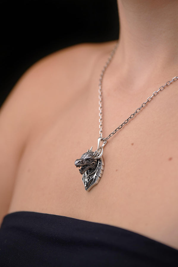 Whether you're looking for a bold statement piece or a subtle addition to your everyday look, this dragon pendant is versatile enough to suit any occasion. (etsy image id: 4804565064)
