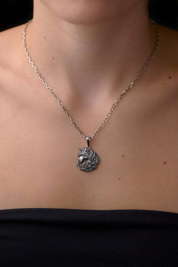 Sterling Silver Unicorn Pendant, Handmade Fantasy Necklace, Magical Animal Jewelry, Unicorn Lovers Gift, Mythical Creature Necklace (etsy image id: 7031445051)