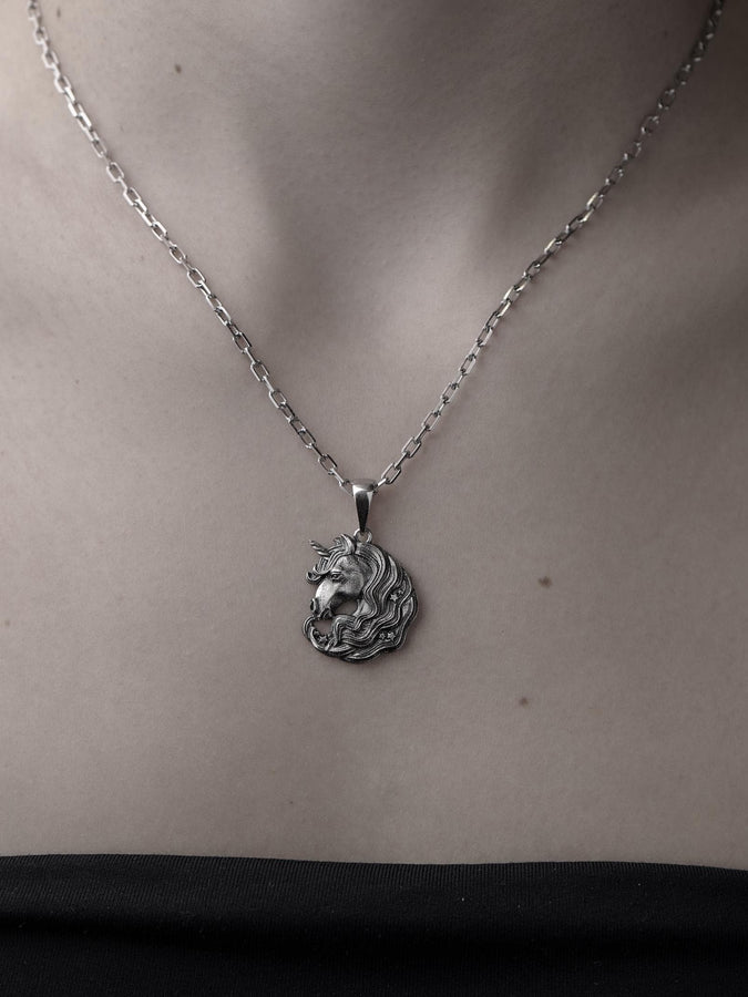 Sterling Silver Unicorn Pendant, Handmade Fantasy Necklace, Magical Animal Jewelry, Unicorn Lovers Gift, Mythical Creature Necklace (etsy image id: 7031445051)