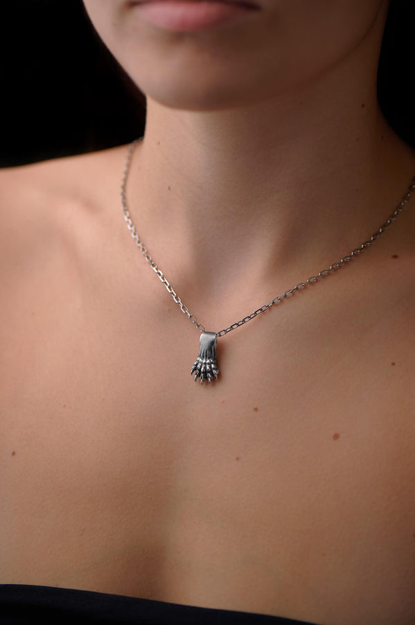 Sterling Silver Wolverine Paw Pendant: Handcrafted Animal Necklace (etsy image id: 7349349066)