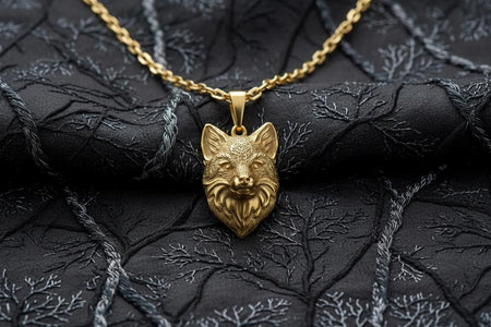 Oxidized Sterling Silver Fox Pendant: Handmade Animal Necklace (etsy image id: 7420265677)