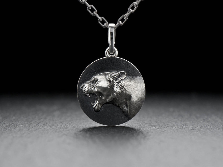 Lion silver pendant	Lion's head jewelry	Lion's head silver	brutal pendant	animal jewelry	nature jewelry	Lioness pendant	Lioness silver head	Lioness head	Lioness souvenir	lion pendant	pendant	lioness (etsy image id: 7420387075)