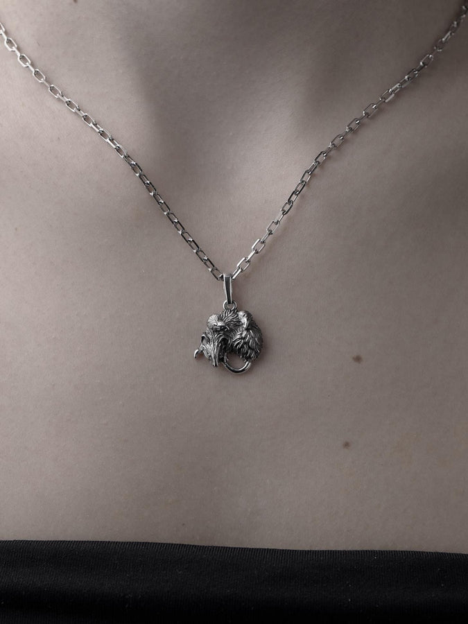 Sterling Silver Mouse Family Pendant: Whimsical Animal Necklace