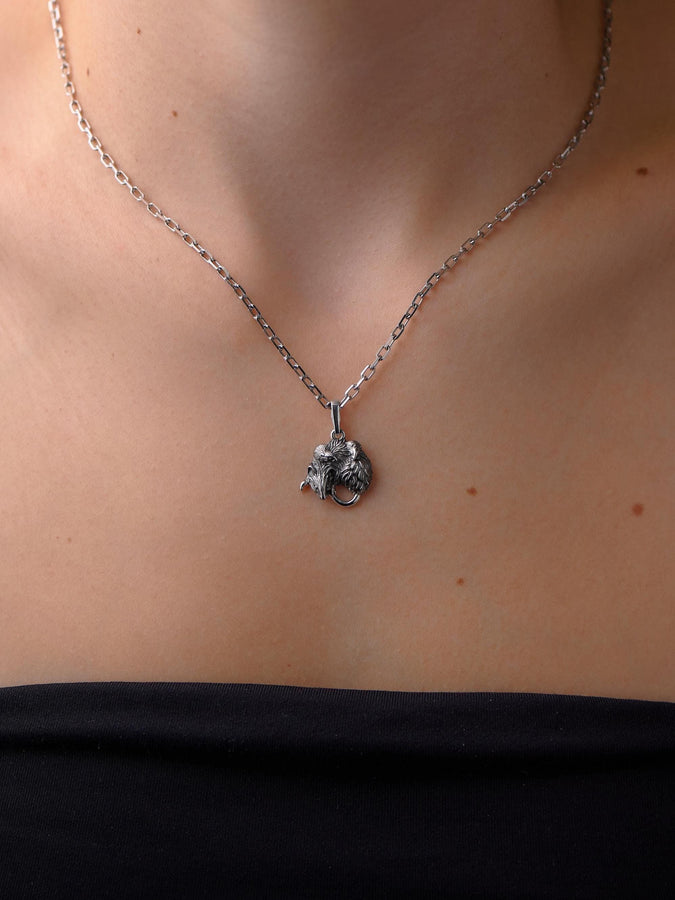 Sterling Silver Mouse Family Pendant: Whimsical Animal Necklace
