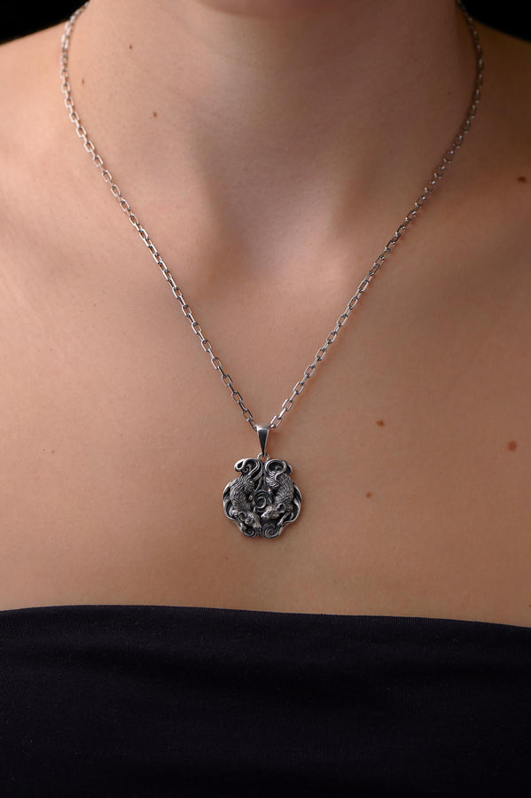 Gothic Mice Pendant Silver – Sterling Silver Dual Mouse Necklace | Symbolic Gothic Totem Jewelry for Him and Her (etsy image id: 7372681910)