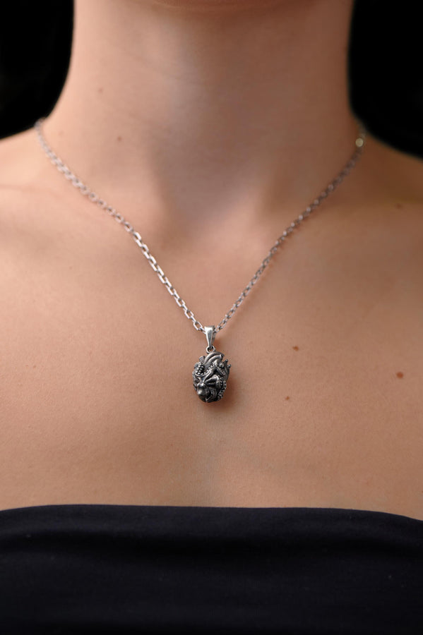 Sterling Silver Octopus Pendant, Intricate Tentacles, Oxidized Ocean Jewelry (etsy image id: 4903725973)