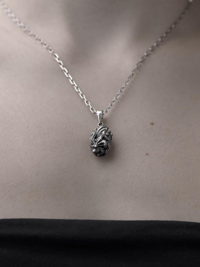 Sterling Silver Octopus Pendant, Intricate Tentacles, Oxidized Ocean Jewelry (etsy image id: 4903725973)