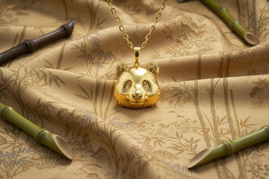 Sterling Silver Panda Pendant Necklace: Wildlife Jewelry Gift (etsy image id: 7420597297)