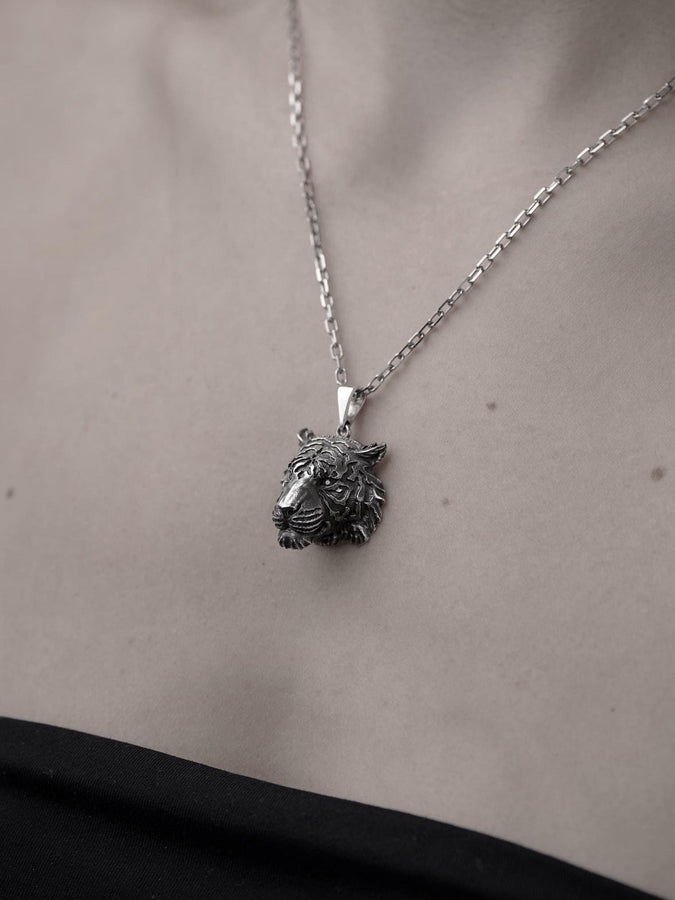 The tiger is a symbol of strength, energy and fearlessness, and this pendant will be a great gift for anyone who loves bright and memorable jewelry.

Tiger head pendant	Tiger necklace	Tiger lover	tiger gift	tiger lover necklace tiger	silver tiger
