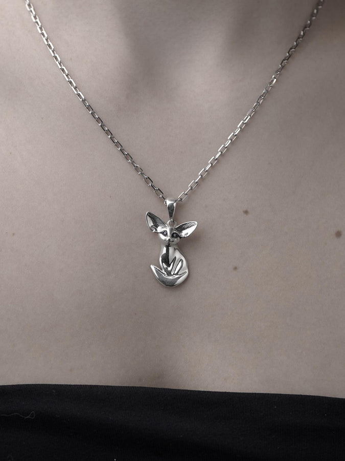 fuchs pendant	fox necklace	fox pendant	fox jewelry	silver fox pendant	fox necklace women (etsy image id: 4586115015)