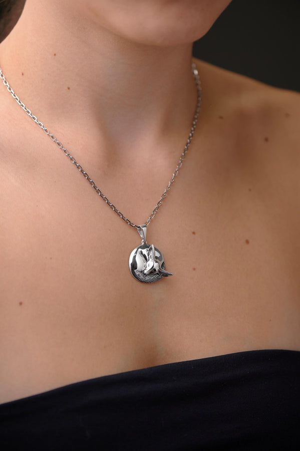 bague renard	fuchs pendant	fox necklace	fox pendant	fox jewelry	silver fox pendant (etsy image id: 4354842356)