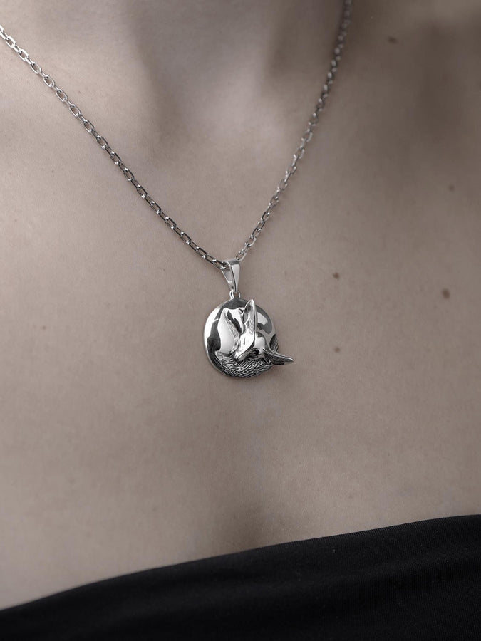 bague renard	fuchs pendant	fox necklace	fox pendant	fox jewelry	silver fox pendant (etsy image id: 4354842356)