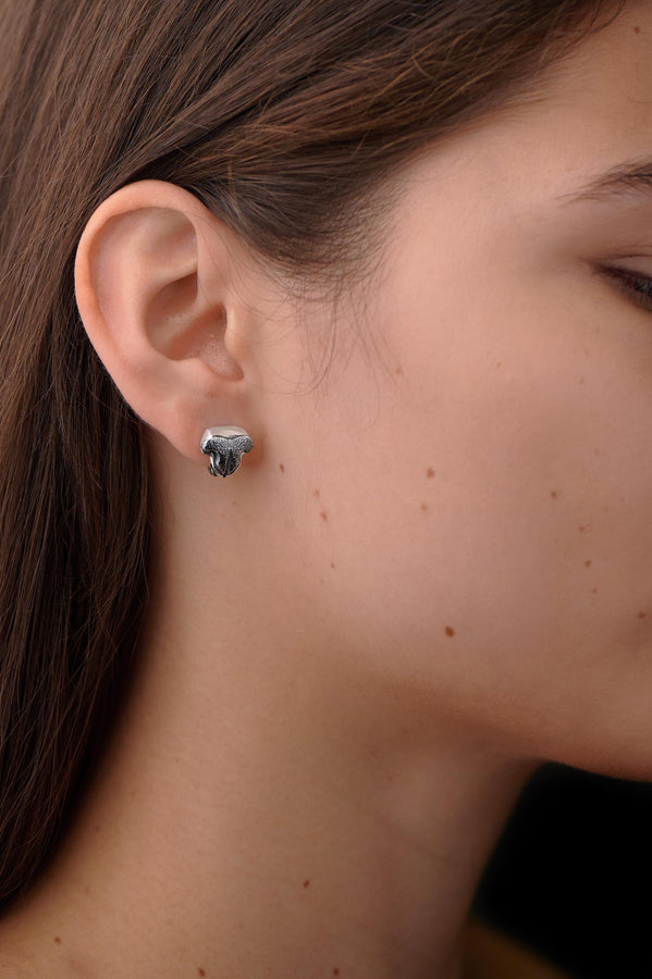 Cat Nose Earrings Silver – Sterling Silver Feline Nose Studs | Minimalist Animal Lover Jewelry, Subtle Cat Charm (etsy image id: 7373616758)