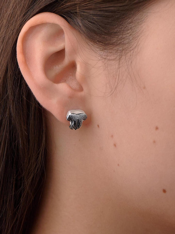 Cat Nose Earrings Silver – Sterling Silver Feline Nose Studs | Minimalist Animal Lover Jewelry, Subtle Cat Charm (etsy image id: 7373616758)