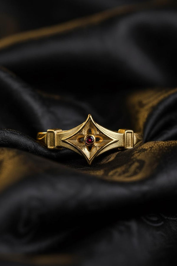 Sterling Silver Gothic Ring, Gemstone Ring, Handmade Goth Ring, Medieval Jewelry, Unique Wedding Ring, Holiday Gift, Vintage Ring, Gift Idea