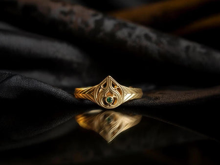 Sterling Silver Gothic Gemstone Ring: Handmade Medieval Jewelry (etsy image id: 7423182697)