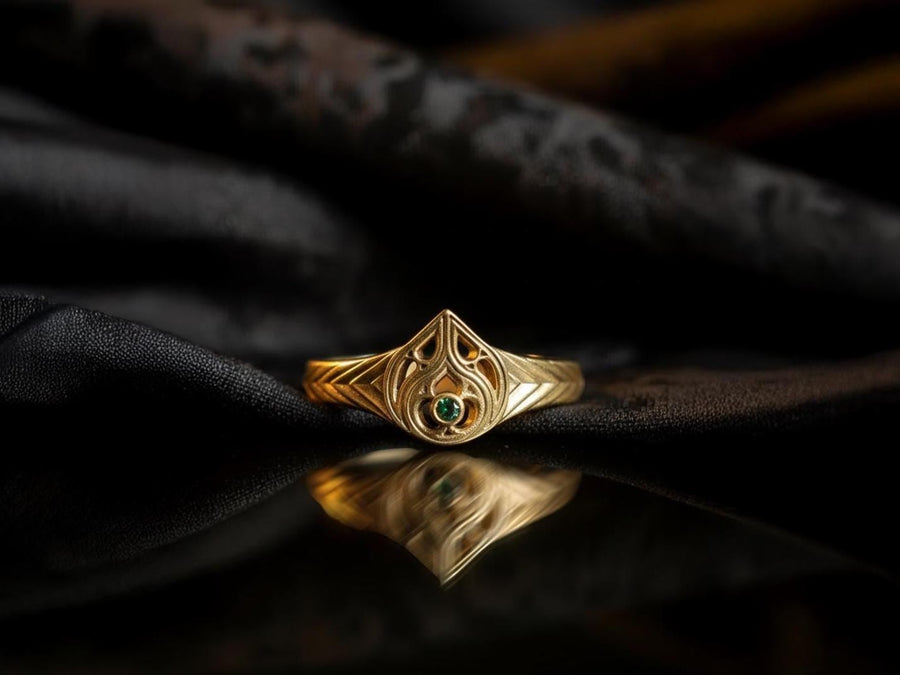 A gemstone centerpiece set in beautifully detailed gothic silver makes this ring the perfect choice for anyone who loves medieval style with a modern twist. (etsy image id: 7500368039)