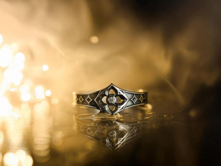 Gothic Engagement Ring Silver – Sterling Silver Dark Romantic Ring with Cross Motif | Alternative Wedding Jewelry (etsy image id: 7423385483)