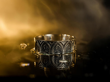 Oxidized Sterling Silver Gothic Ring: Handmade Medieval Jewelry (etsy image id: 7424756295)