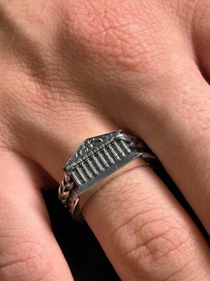 Oxidized Sterling Silver Ancient Greece Ring: Handmade Vintage Style (etsy image id: 7145939992)
