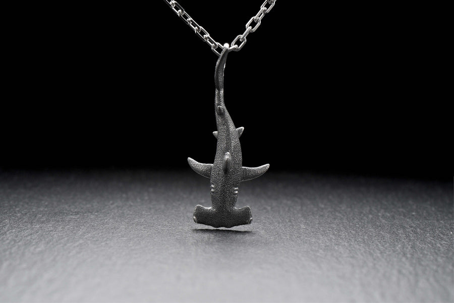shark silver pendant	tooth necklace	Hammerhead Shark	animal pendant	animal jewelry	silver pendant	Silver necklace (etsy image id: 7181038828)