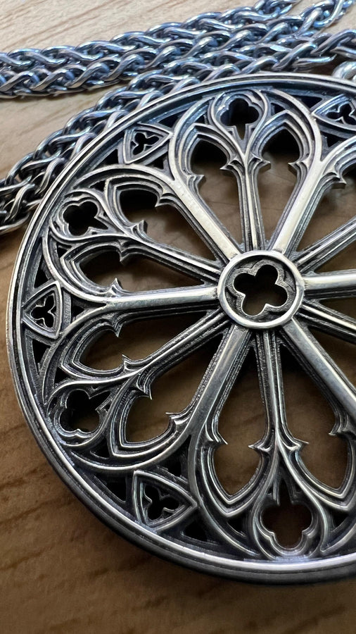 Handcrafted Celtic necklace | Medieval jewelry | Cathedral Pendant | Gothic jewellery | Classic goth gift | Vintage gift (etsy image id: 4163842682)