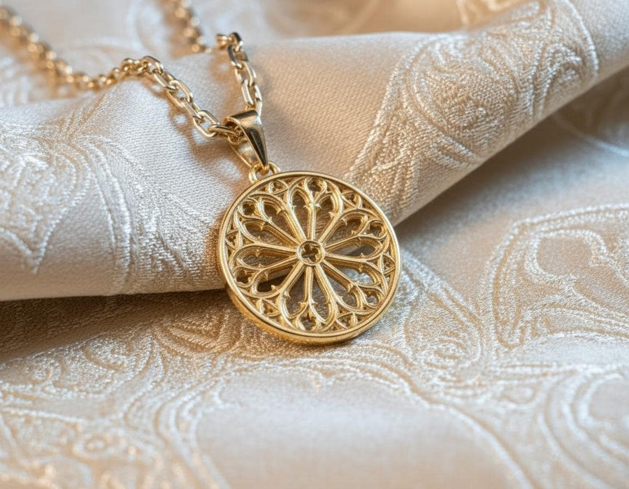 Handcrafted Celtic necklace | Medieval jewelry | Cathedral Pendant | Gothic jewellery | Classic goth gift | Vintage gift (etsy image id: 4163842682)
