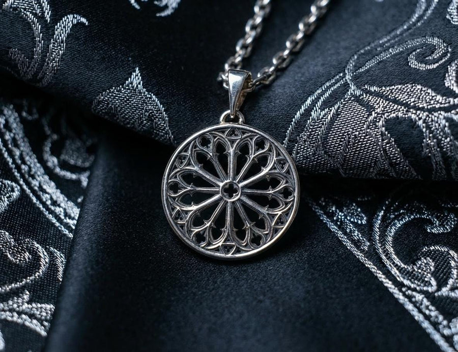 Handcrafted Celtic necklace | Medieval jewelry | Cathedral Pendant | Gothic jewellery | Classic goth gift | Vintage gift (etsy image id: 4163842682)