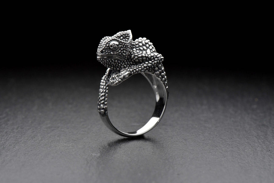 animal ring	gecko ring	chameleon ring	chameleon	lizard gift	reptile lover	reptile ring (etsy image id: 7737518551)