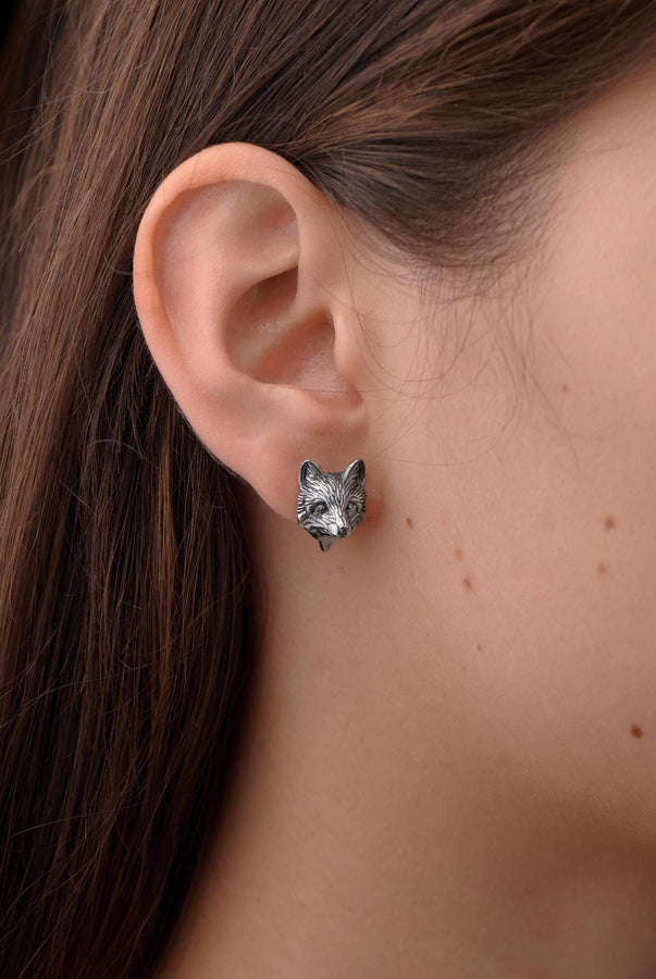 silver earrings	earrings	jewelry	Sterling silver	animal earrings	animal jewelry	Silver Fox Earrings	Fox	Silver Earrings	fox head earrings	Silver jewelry fox	fox earrings	Silver Fox (etsy image id: 6531082485)
