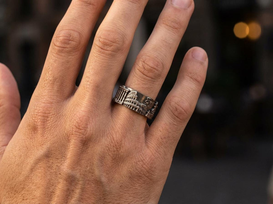 Capture the unforgettable beauty of Rome with this stunningly crafted ring. Crafted from premium materials, this souvenir, with its awe-inspiring cityscape design is perfect for travelers looking to take a bit of Italy on their journey. (etsy image id: 7309892325)