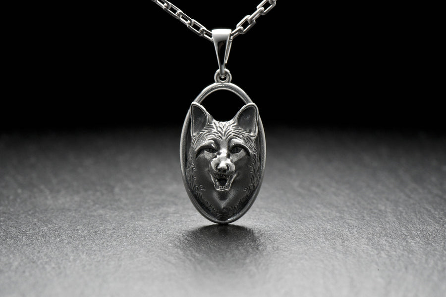 Sterling Silver Fox Pendant – Playful Animal Necklace for Nature Lovers