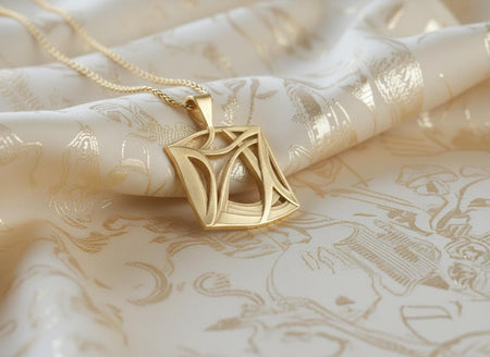 Abstract Square Silver Pendant, Organic Geometric Necklace, Dark Avant Garde Jewelry, Biomechanical Openwork Amulet, Modern Gothic Gift