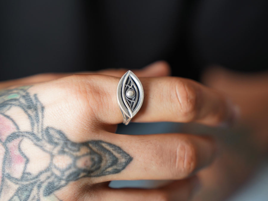 A profound avant-garde statement piece designed for alternative, gothic, and techwear fashion.